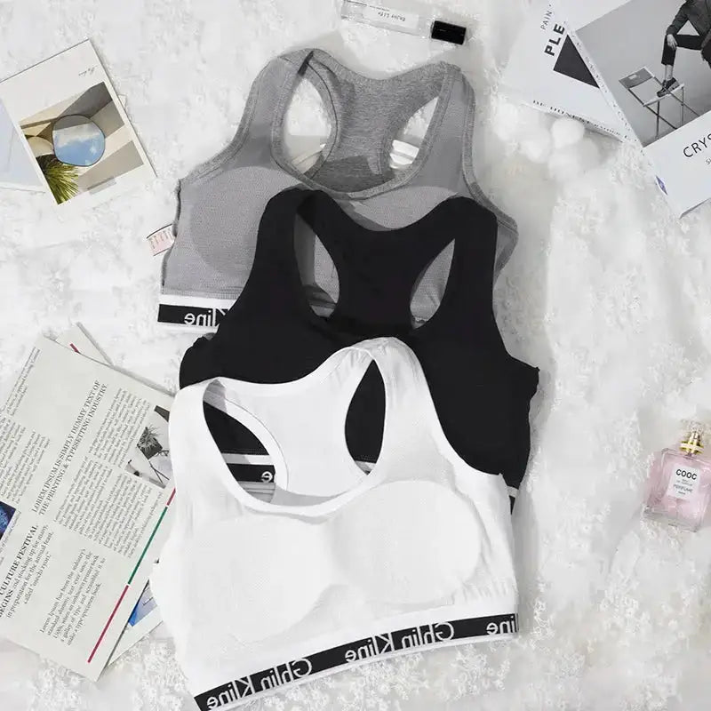 Kit Sports Bra Panty Set Body Shaped Sponge Pad Vest with Underwear - The Lady's Haven