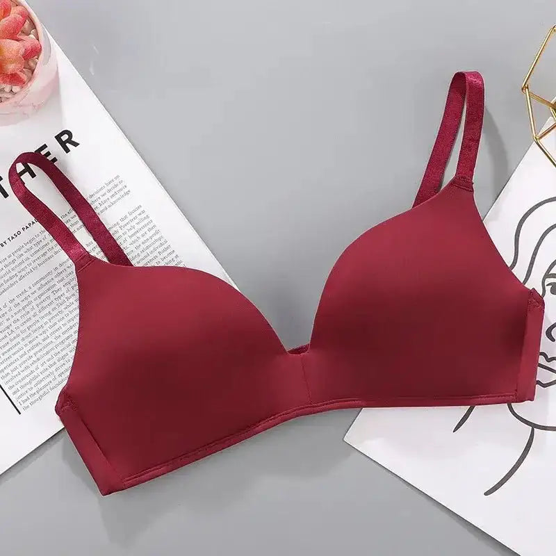 Women Seamless Bra Sexy No Wire Push Up Underwear Girls Students Breathable Thin 10 Colors Bras Female's Bra Breathable Gathered - The Lady's Haven