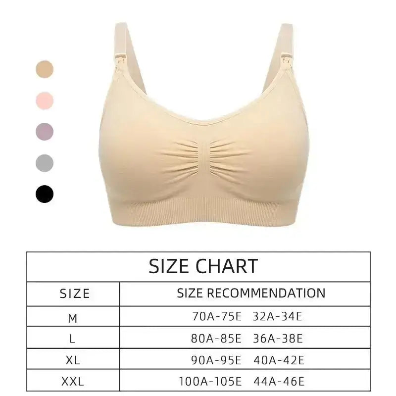 3pcs/Set High Quality Maternity Nursing Bras Cotton Breastfeeding Pregnant Underwear Seamless Large Size Breathable Bra Push Up - The Lady's Haven