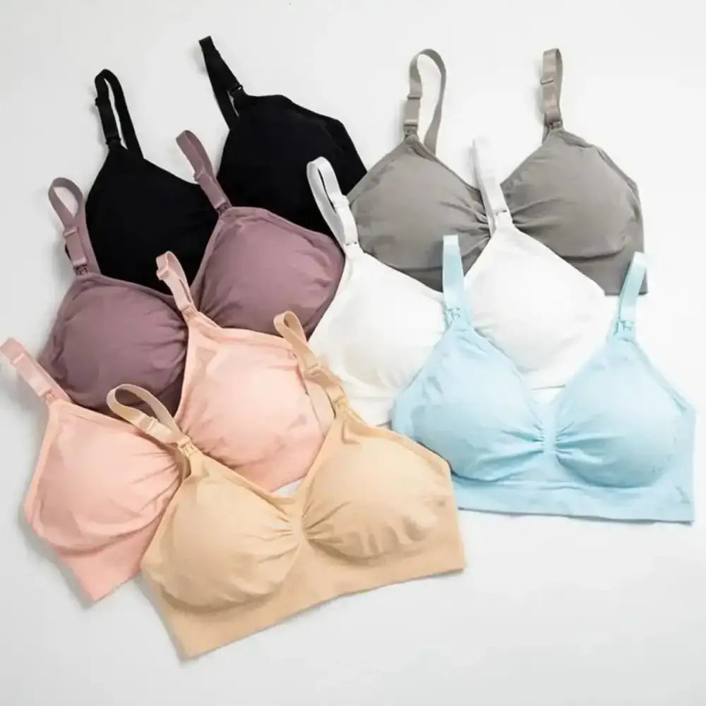 3pcs/Set High Quality Maternity Nursing Bras Cotton Breastfeeding Pregnant Underwear Seamless Large Size Breathable Bra Push Up - The Lady's Haven