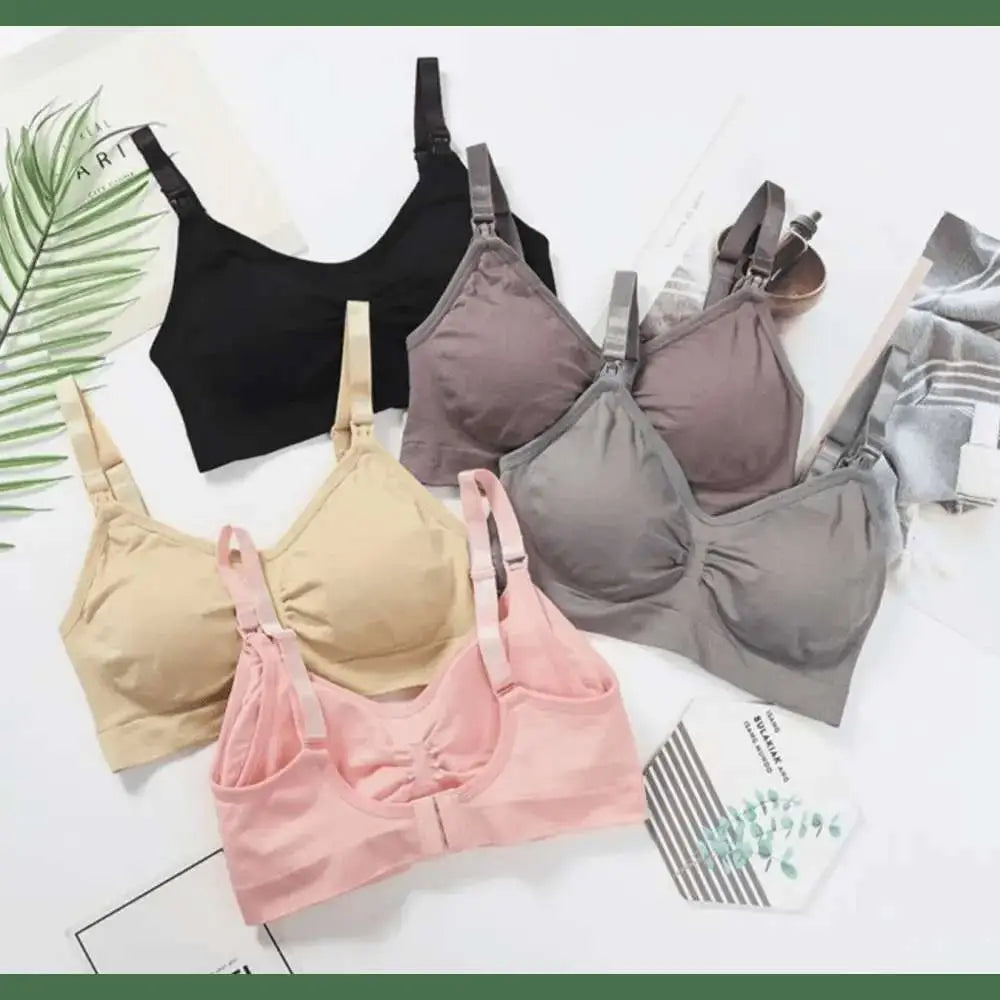 3pcs/Set High Quality Maternity Nursing Bras Cotton Breastfeeding Pregnant Underwear Seamless Large Size Breathable Bra Push Up - The Lady's Haven