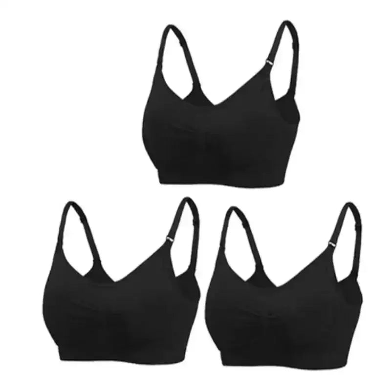 3pcs/Set High Quality Maternity Nursing Bras Cotton Breastfeeding Pregnant Underwear Seamless Large Size Breathable Bra Push Up - The Lady's Haven