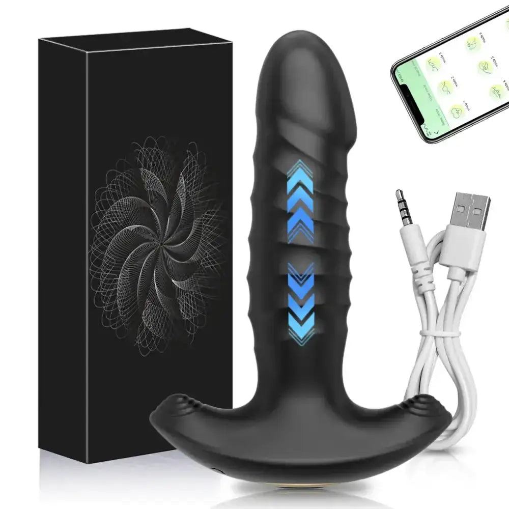 APP Thrusting Anal Vibrator for Adult Massager Telescopic Dildo Wireless Butt Plug Gay Sex Toy for Adult Sex Products - The Lady's Haven