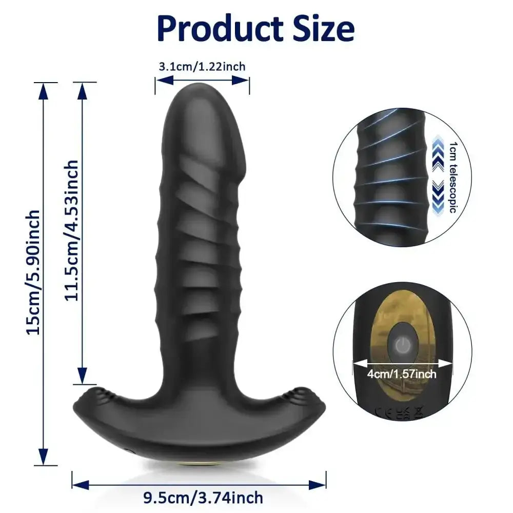 APP Thrusting Anal Vibrator for Adult Massager Telescopic Dildo Wireless Butt Plug Gay Sex Toy for Adult Sex Products - The Lady's Haven