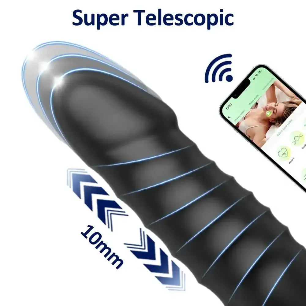 APP Thrusting Anal Vibrator for Adult Massager Telescopic Dildo Wireless Butt Plug Gay Sex Toy for Adult Sex Products - The Lady's Haven