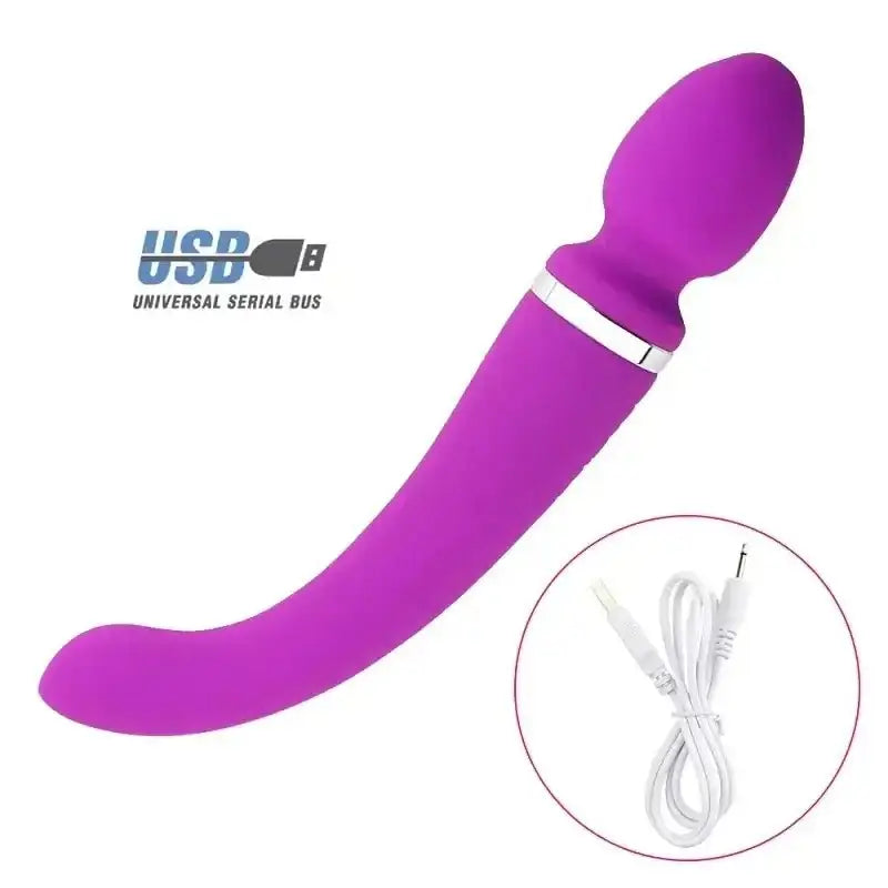 AV Magic Wand Anal Plug Double - ended Vibrators Women G - spot Clit Stimulator Men Butt Plug Masturbator Sex Toys for Couples - The Lady's Haven