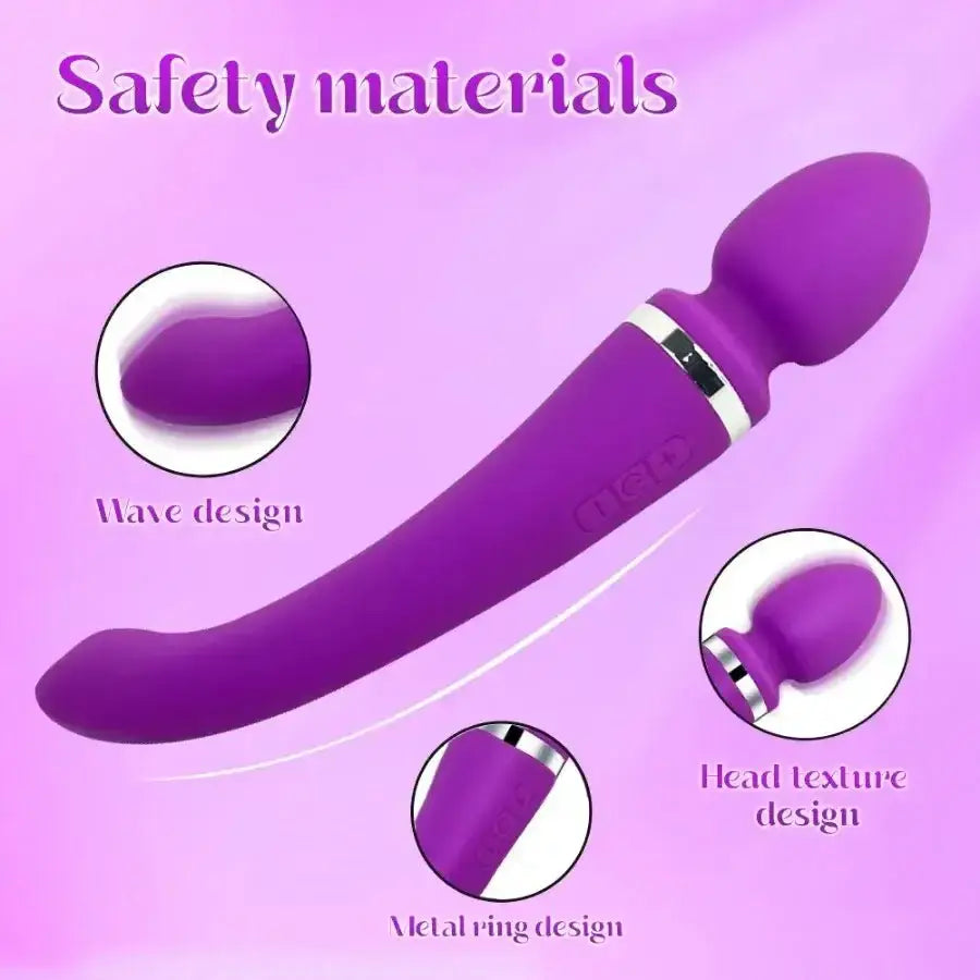 AV Magic Wand Anal Plug Double - ended Vibrators Women G - spot Clit Stimulator Men Butt Plug Masturbator Sex Toys for Couples - The Lady's Haven
