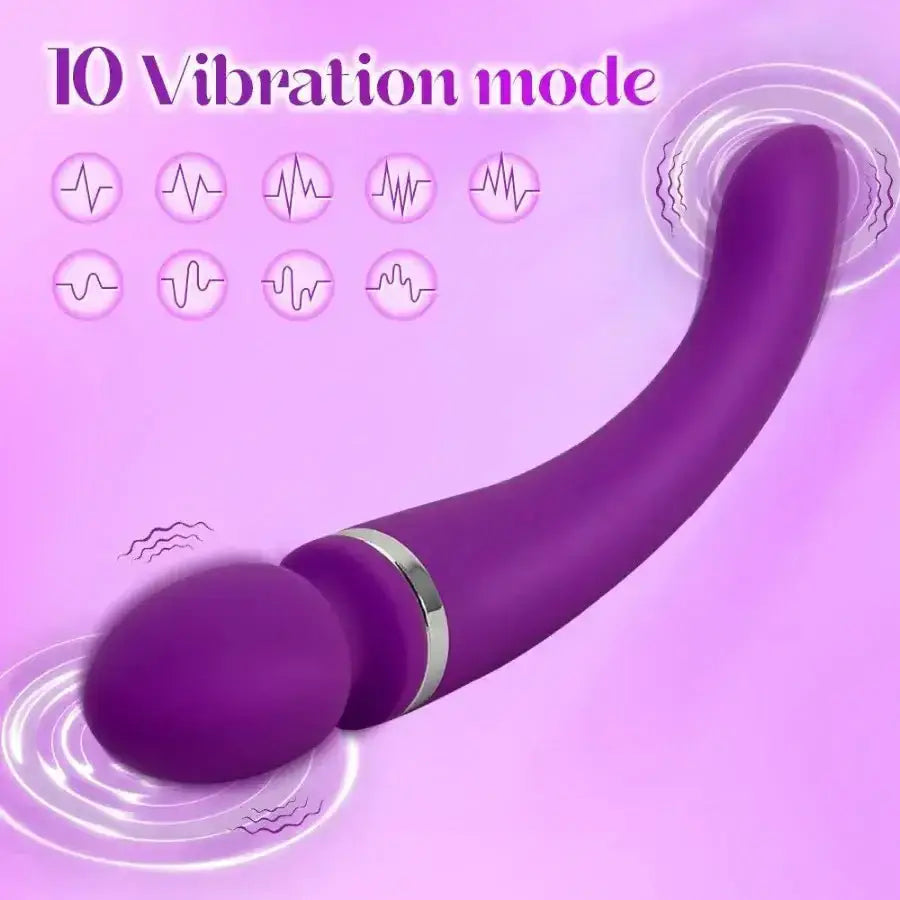 AV Magic Wand Anal Plug Double - ended Vibrators Women G - spot Clit Stimulator Men Butt Plug Masturbator Sex Toys for Couples - The Lady's Haven