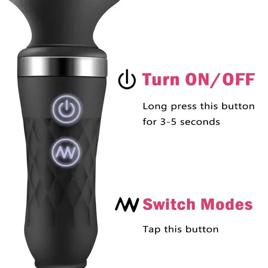 AV Magic Wand Anal Plug Double - ended Vibrators Women G - spot Clit Stimulator Men Butt Plug Masturbator Sex Toys for Couples - The Lady's Haven