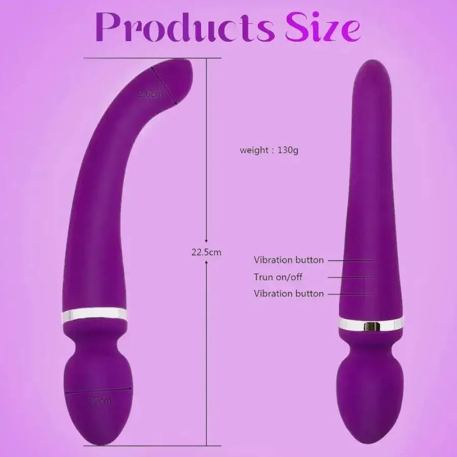 AV Magic Wand Anal Plug Double - ended Vibrators Women G - spot Clit Stimulator Men Butt Plug Masturbator Sex Toys for Couples - The Lady's Haven