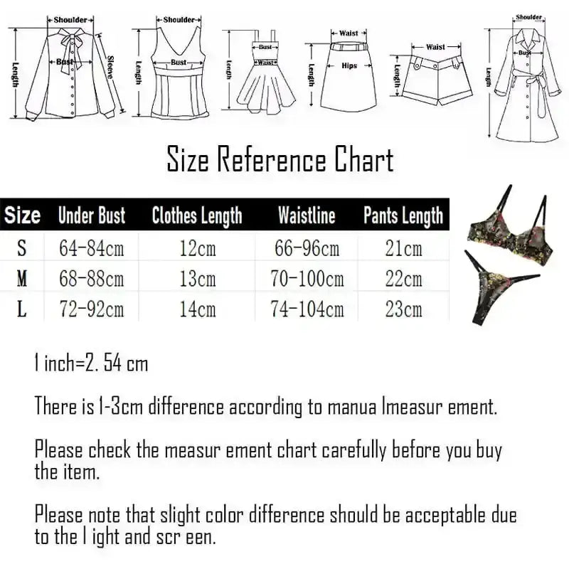 Floral Embroidery Lingerie Set Women Sheer 2 - Piece Boho Bra + Panty Underwear Set Intimates - The Lady's Haven