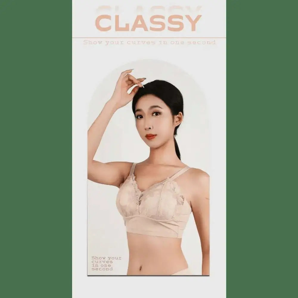 Hot Full Cup Thin Underwear Small Bra Plus Size Wireless Adjustable Lace Women's Bra Breast Cover B C Cup Large Size Lace Bras - The Lady's Haven
