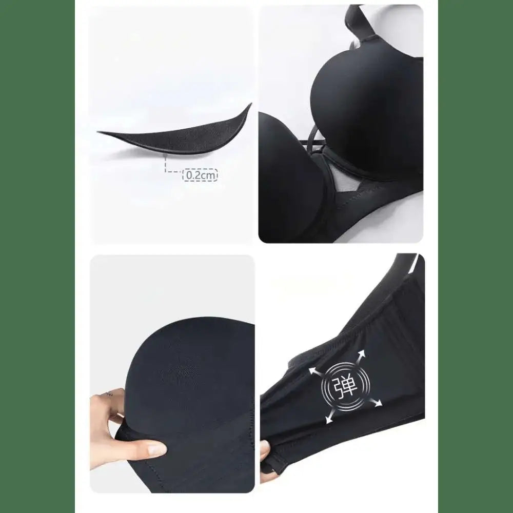 Large Size Seamless Lingerie for Women Thin and Sexy Bra Comfortable Top Up Push - up Anti Sagging Sports Breast Collection Bras - The Lady's Haven