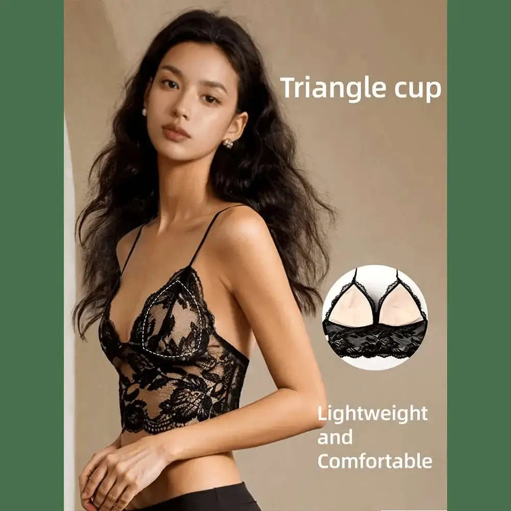 Musebree Women's Lace Embroidery Backless Sexy Bras Ladies Push Up Bra Comfortable Breathable Seamless Bra Women Beauty Back Bra - The Lady's Haven