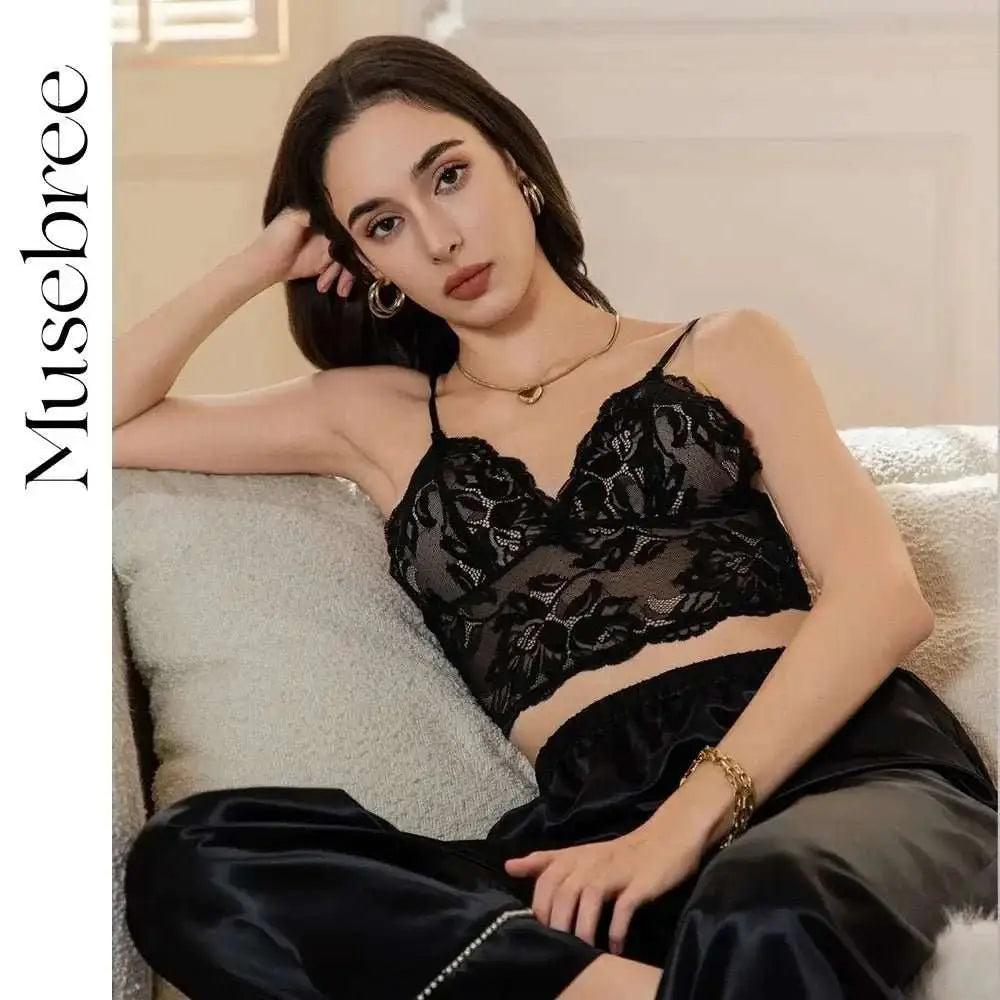Musebree Women's Lace Embroidery Backless Sexy Bras Ladies Push Up Bra Comfortable Breathable Seamless Bra Women Beauty Back Bra - The Lady's Haven