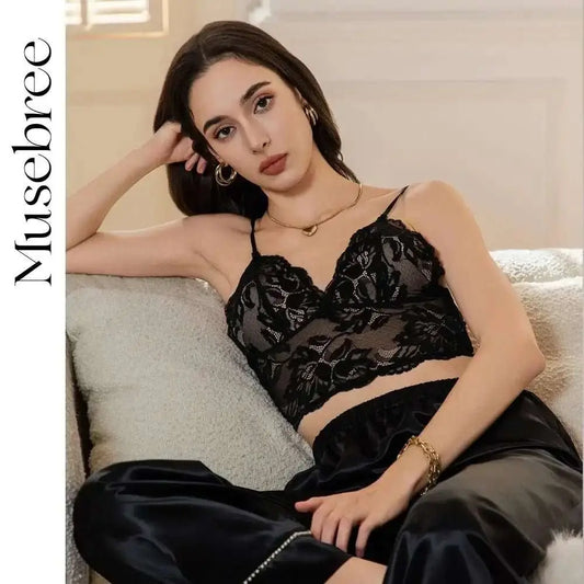 Musebree Women's Lace Embroidery Backless Sexy Bras Ladies Push Up Bra Comfortable Breathable Seamless Bra Women Beauty Back Bra - The Lady's Haven