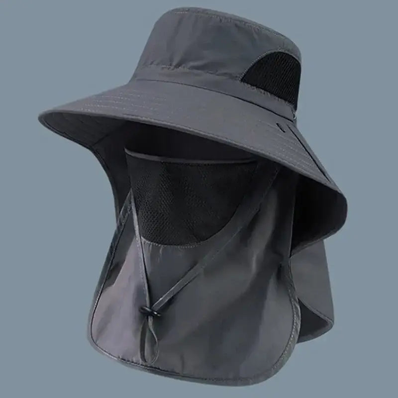 Summer Sun Hats UV Protection Outdoor Hunting Fishing Cap For Men Women Hiking Camping Visor Bucket Hat Neck Flap