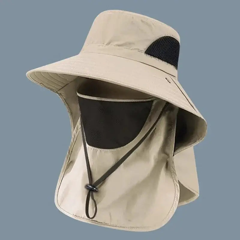 Summer Sun Hats UV Protection Outdoor Hunting Fishing Cap For Men Women Hiking Camping Visor Bucket Hat Neck Flap