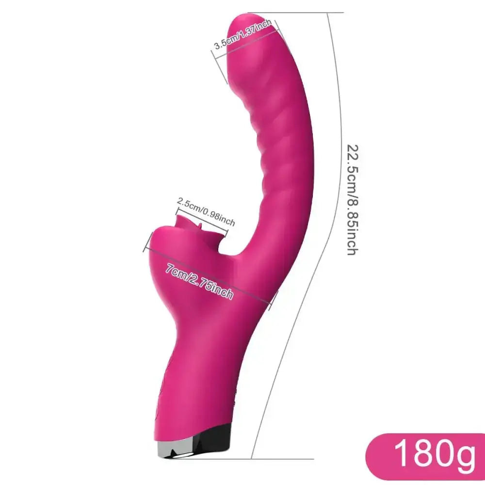 Tongue Licking Vibrator 2 In 1 Adult Women Sex Toys Dildos Vibrators Clitoris Stimulator With 20 Speeds Vibrators Sex Product - The Lady's Haven