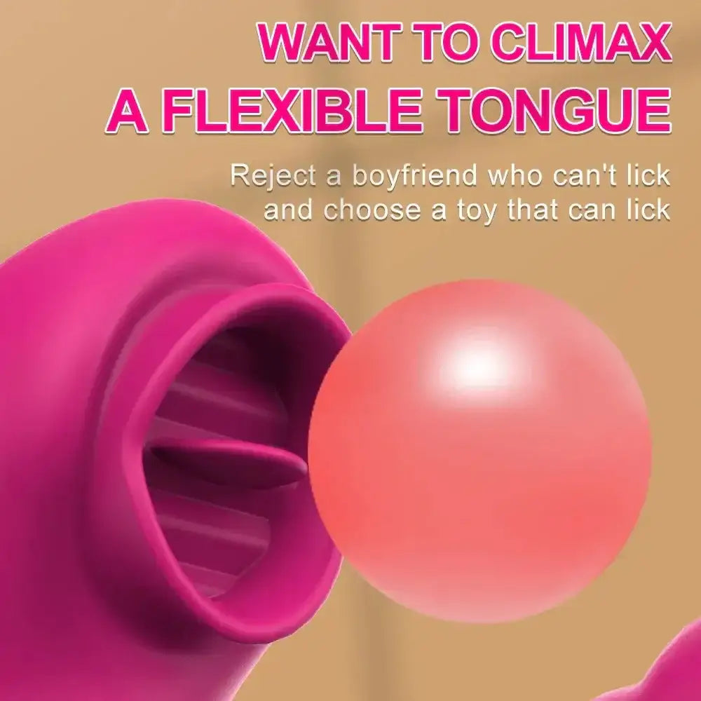 Tongue Licking Vibrator 2 In 1 Adult Women Sex Toys Dildos Vibrators Clitoris Stimulator With 20 Speeds Vibrators Sex Product - The Lady's Haven