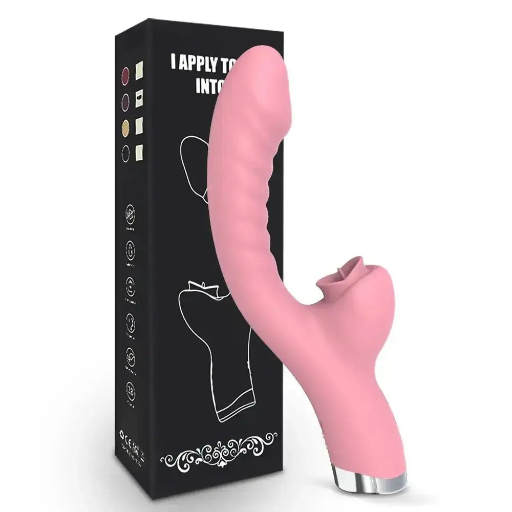 Tongue Licking Vibrator 2 In 1 Adult Women Sex Toys Dildos Vibrators Clitoris Stimulator With 20 Speeds Vibrators Sex Product - The Lady's Haven