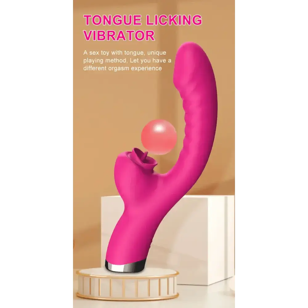 Tongue Licking Vibrator 2 In 1 Adult Women Sex Toys Dildos Vibrators Clitoris Stimulator With 20 Speeds Vibrators Sex Product - The Lady's Haven