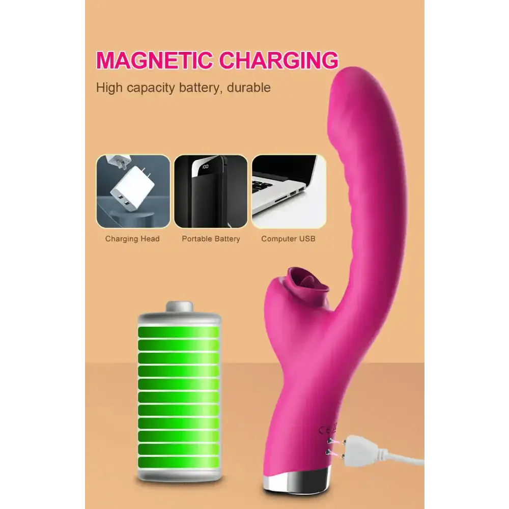 Tongue Licking Vibrator 2 In 1 Adult Women Sex Toys Dildos Vibrators Clitoris Stimulator With 20 Speeds Vibrators Sex Product - The Lady's Haven