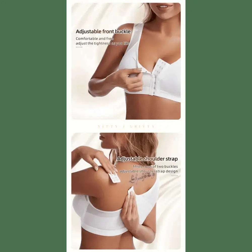 Vest Bras S - 5XL Front Closure Posture Corrector Lift Up Bra Women Push Up Cross Back Underwear Shockproof Sports Support Fitness - The Lady's Haven