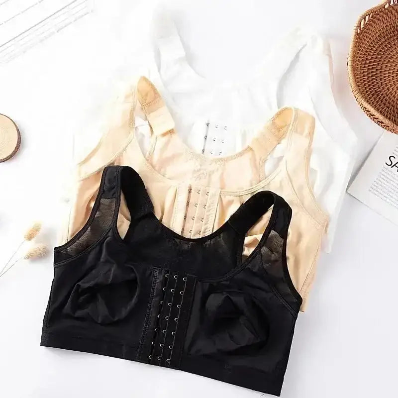 Vest Bras S - 5XL Front Closure Posture Corrector Lift Up Bra Women Push Up Cross Back Underwear Shockproof Sports Support Fitness - The Lady's Haven