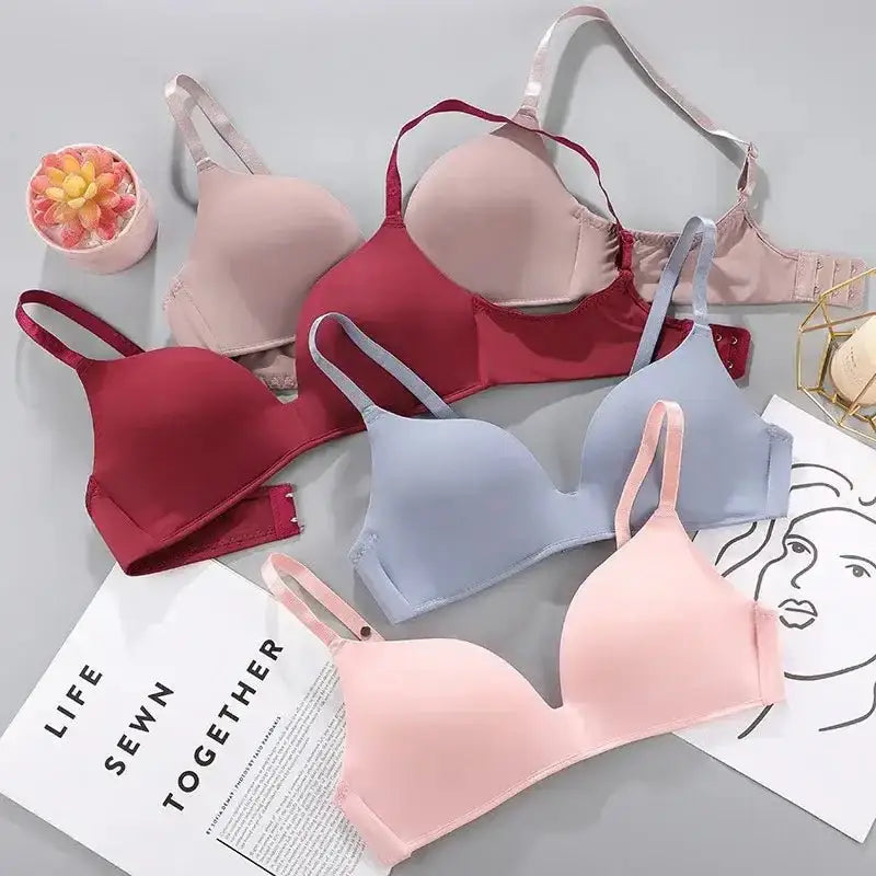 Women Seamless Bra Sexy No Wire Push Up Underwear Girls Students Breathable Thin 10 Colors Bras Female's Bra Breathable Gathered - The Lady's Haven