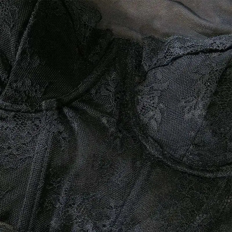 Women's Hollow Out Lace Sexy Crop Top Ladies Girls Floral Embroidery Halter Top Underwire Push Up Bra Women Corset Top Bustier - The Lady's Haven