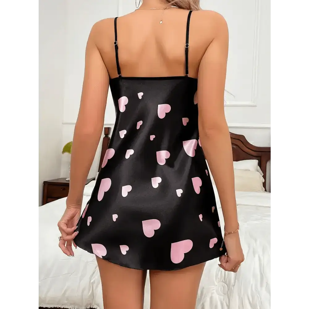 Women's small fresh short dress home casual breathable pajamas nightdress imitation silk home wear - The Lady's Haven